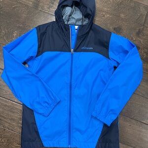 Columbia Two-Tone Blue and Navy Raincoat